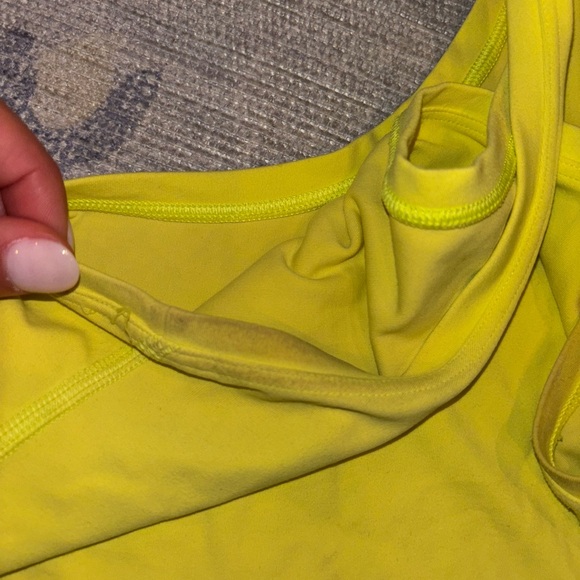 Neon Yellow Lululemon Tank Top - Picture 3 of 4